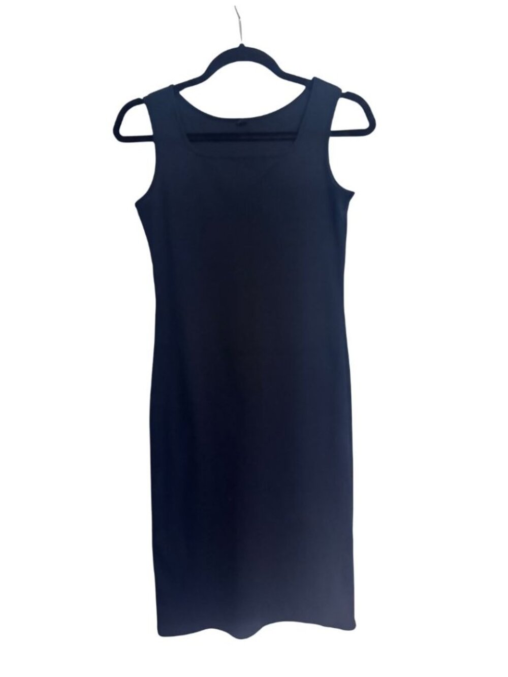 Uniqlo black ribbed dress, size S.